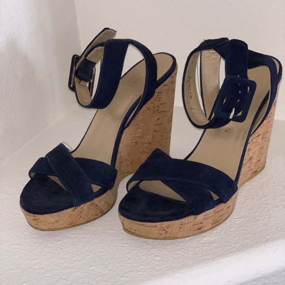 Stuart Weitzman Wedge in Suede - Picture 1 of 7